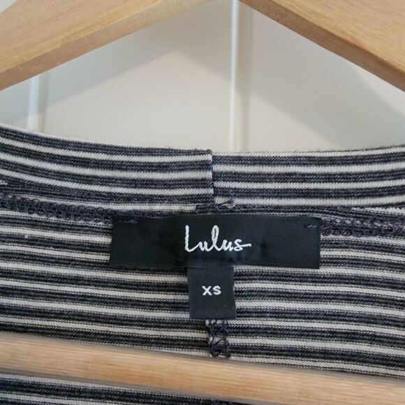 LAST CHANCE LuLu's Stripe Wrap Top - Picture 3 of 5